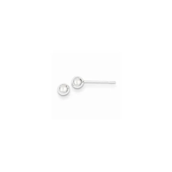 SS Polished 3mm Ball Earrings Vaughan's Jewelry Edenton, NC