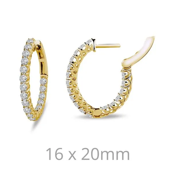 SS GP 1.80 CTTW Open Hinged Oval Inside Out Hoop Earrings Vaughan's Jewelry Edenton, NC