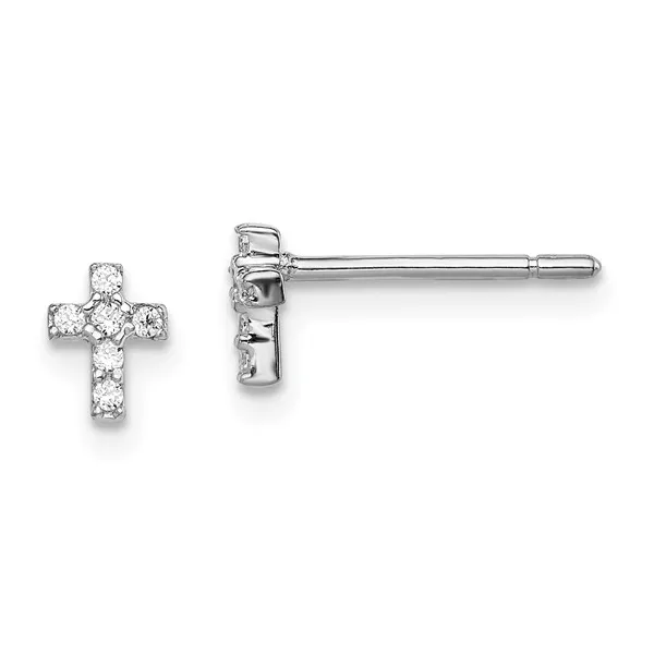 SS CZ Cross Earrings Vaughan's Jewelry Edenton, NC