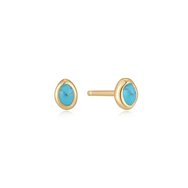YGP, Turquoise Wave Stud Earrings Vaughan's Jewelry Edenton, NC