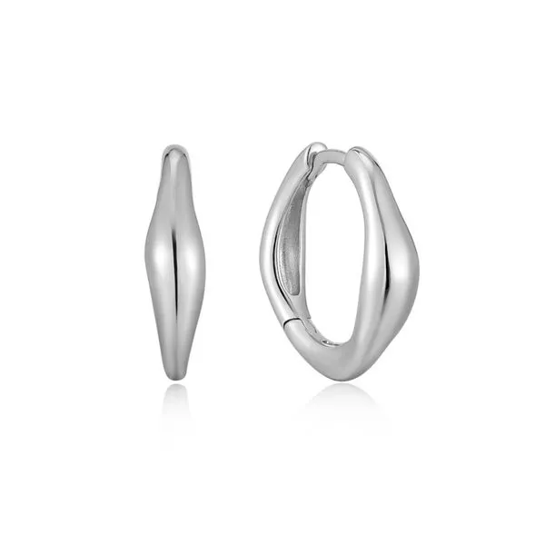 SS Wave Huggie Hoop Earrings Vaughan's Jewelry Edenton, NC