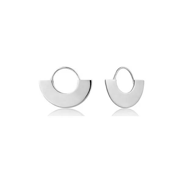 SS Geometric Fan Hoop Earrings Vaughan's Jewelry Edenton, NC