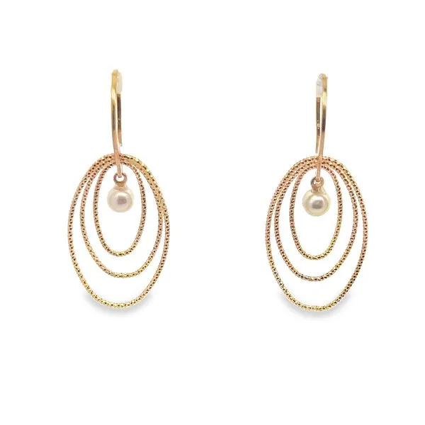 SS/YGP Triple Oval FWP Earrings Vaughan's Jewelry Edenton, NC