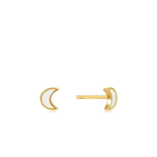 YGP Moon Stud Earrings Vaughan's Jewelry Edenton, NC