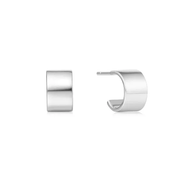 SS Flat Small Huggie Hoop Earrings Vaughan's Jewelry Edenton, NC