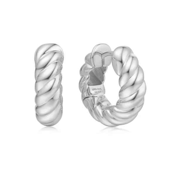 SS Bold Texture Medium Hoop Earrings Vaughan's Jewelry Edenton, NC