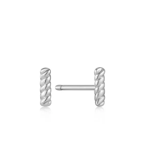 SS Rope Bar Stud Earrings Vaughan's Jewelry Edenton, NC