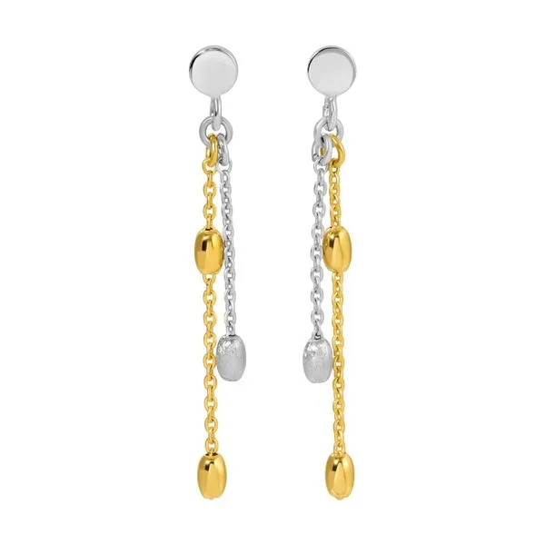 SS/YGP Double Strand Rainbow Drop Earrings Vaughan's Jewelry Edenton, NC