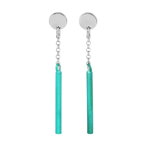 SS Ocean Blue Slender Earrings Vaughan's Jewelry Edenton, NC