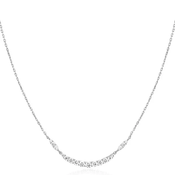 SS Arc Pave Necklace Vaughan's Jewelry Edenton, NC