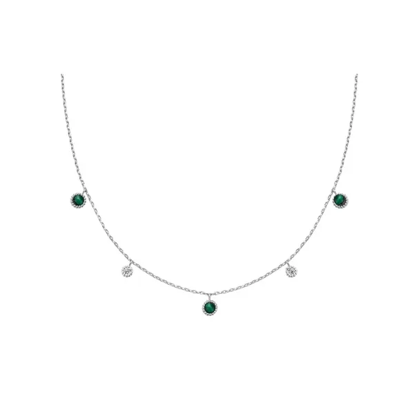 SS Malachite Station Necklace Vaughan's Jewelry Edenton, NC