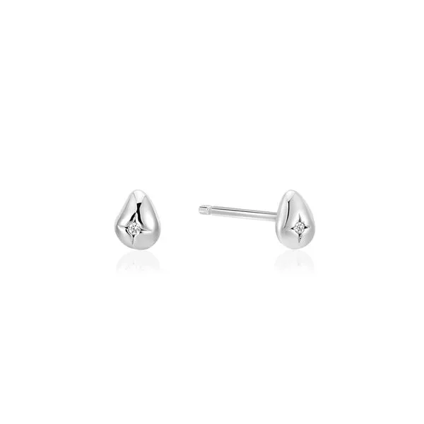SS Pebble Sparkle Stud Earrings Vaughan's Jewelry Edenton, NC