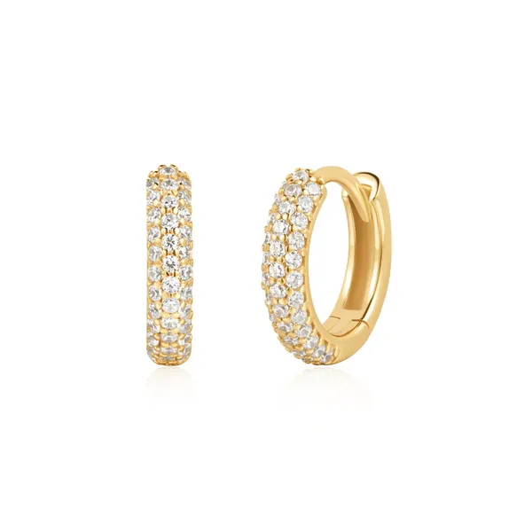 YGP Pave Huggies Vaughan's Jewelry Edenton, NC