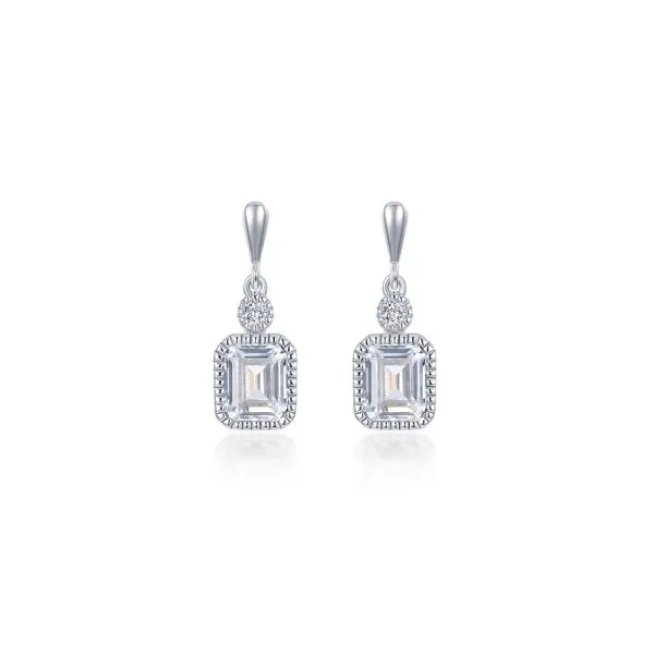SS Simulated Lassaire Dangle Earrings - Apr Vaughan's Jewelry Edenton, NC