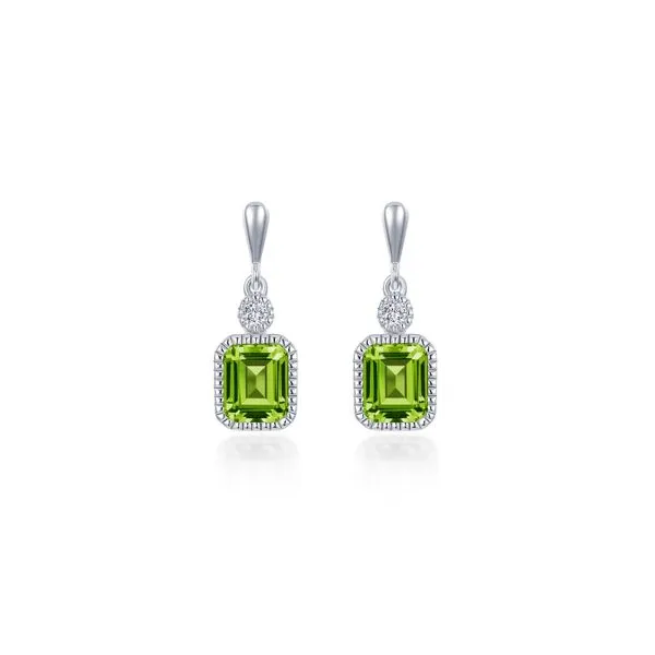 SS Simulated Peridot & Lassaire Dangle Earrings - Aug Vaughan's Jewelry Edenton, NC
