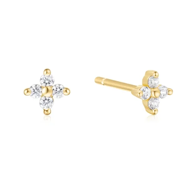 YGP Four-Petal Stud Earrings Vaughan's Jewelry Edenton, NC