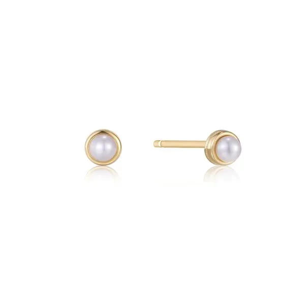 YGP Pearl Cabochon Stud Earrings Vaughan's Jewelry Edenton, NC