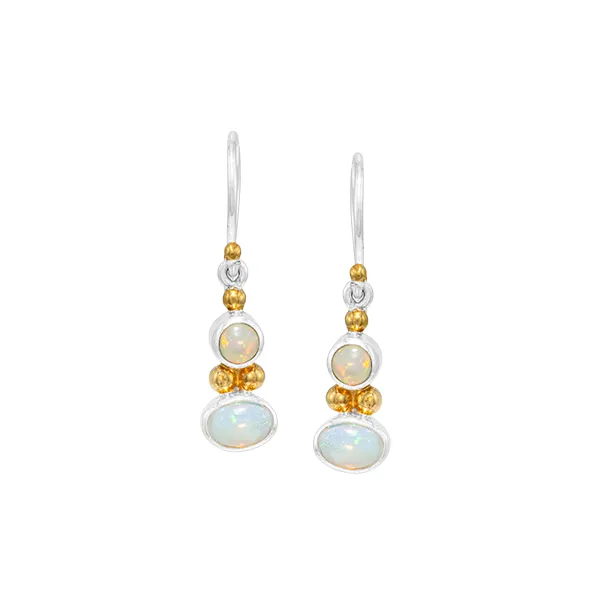SS/22k Gold Vermeil Dangle Bubble Opal Earrings Vaughan's Jewelry Edenton, NC