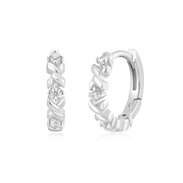 SS Sparkle Cross Over Huggies Vaughan's Jewelry Edenton, NC