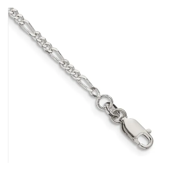 Sterling silver store figaro anklet