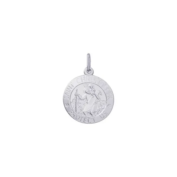 SS St Christopher Disc Charm Vaughan's Jewelry Edenton, NC