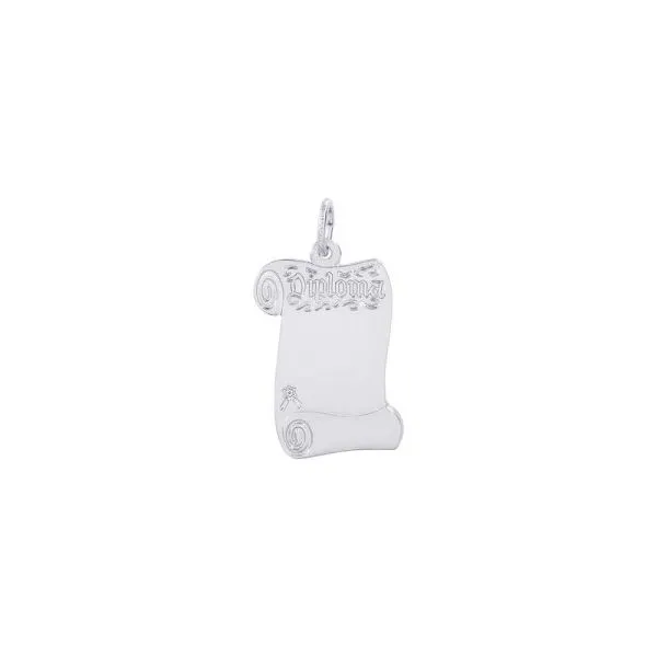 SS Blank Opened Diploma Charm Vaughan's Jewelry Edenton, NC