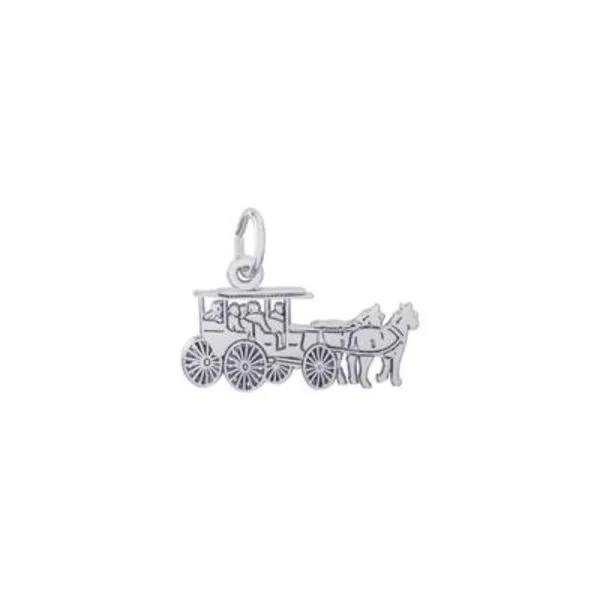 SS Flat Horse & Carriage Charm Vaughan's Jewelry Edenton, NC