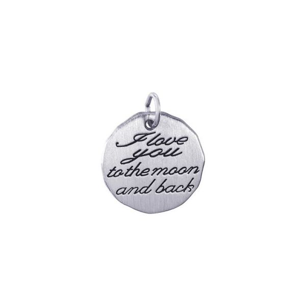 SS I Love You To The Moon and Back Charm Tag Vaughan's Jewelry Edenton, NC