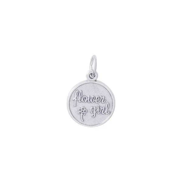 SS Flower Girl Disc Charm Vaughan's Jewelry Edenton, NC