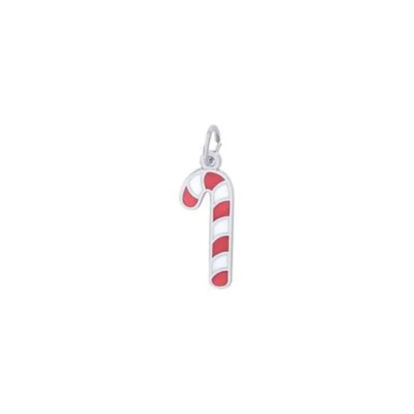 SS Red & White Candy Cane Charm Vaughan's Jewelry Edenton, NC