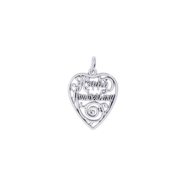 SS Happy Anniversary Heart Charm Vaughan's Jewelry Edenton, NC
