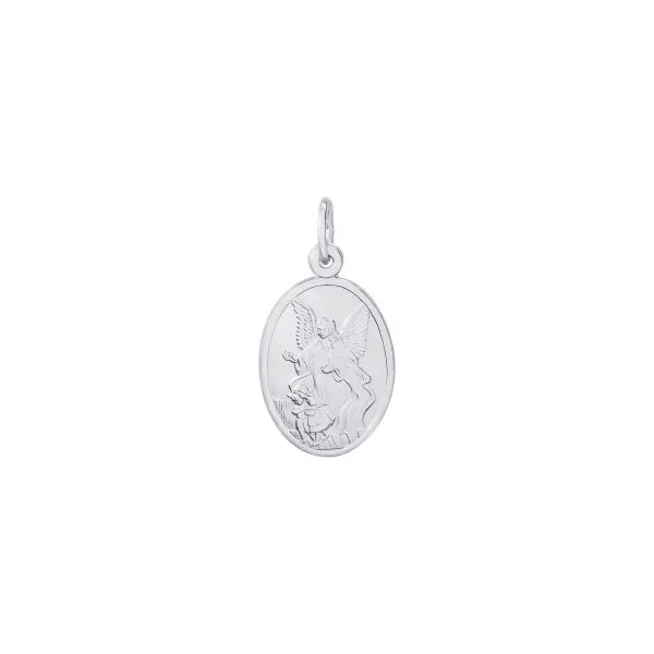 SS Guardian Angel Oval Disc Charm Vaughan's Jewelry Edenton, NC