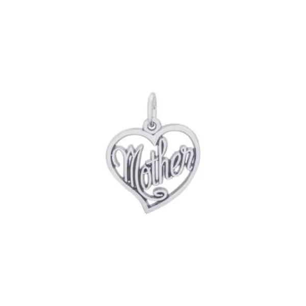 SS Mother Open Heart Charm Vaughan's Jewelry Edenton, NC
