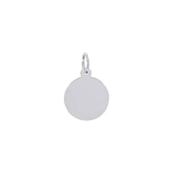 SS Small Round Disc 18mm Charm Vaughan's Jewelry Edenton, NC