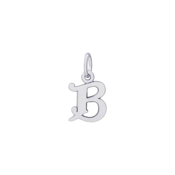 SS Curly Initial B Accent Charm Vaughan's Jewelry Edenton, NC