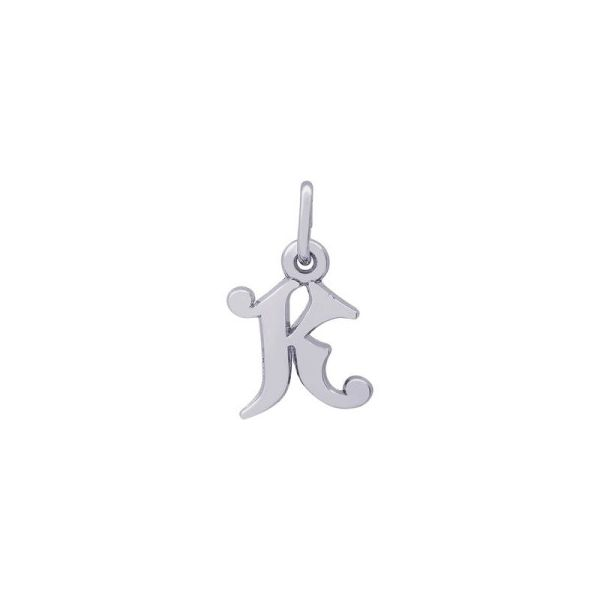 SS Curly Initial K Accent Charm Vaughan's Jewelry Edenton, NC