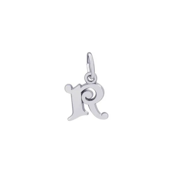 SS Curly Initial R Accent Charm Vaughan's Jewelry Edenton, NC