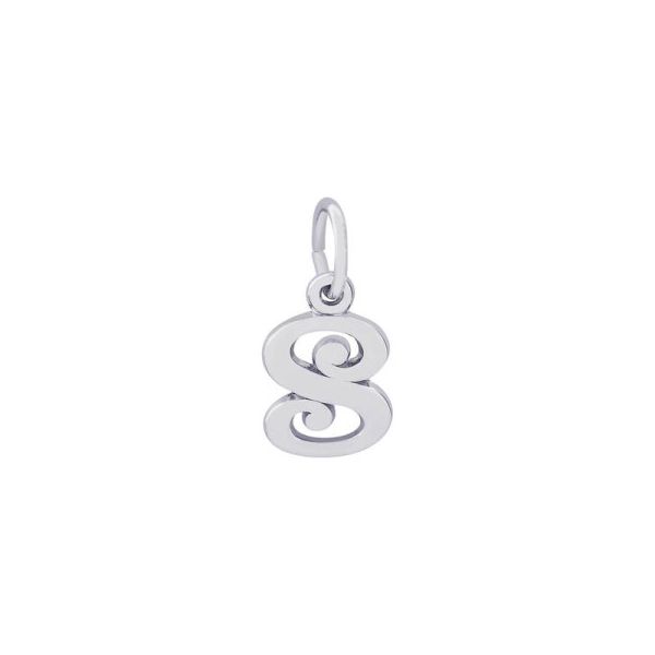 SS Curly Initial S Accent Charm Vaughan's Jewelry Edenton, NC