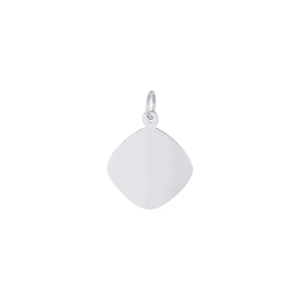 SS Medium Rounded Diamond Disc Charm Vaughan's Jewelry Edenton, NC
