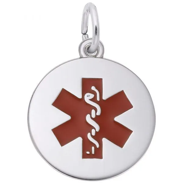 SS Medical Painted Symbol Charm Vaughan's Jewelry Edenton, NC