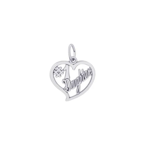 SS Number One Daughter Charm Vaughan's Jewelry Edenton, NC