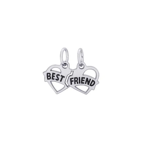 SS Best Friend Hearts Charm Vaughan's Jewelry Edenton, NC