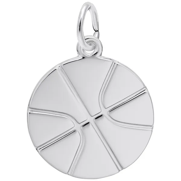 SS Flat Basketball Charm Vaughan's Jewelry Edenton, NC