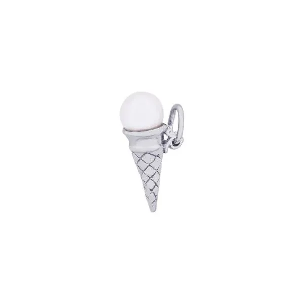SS Vanilla Pearl Ice Cream Cone Charm Vaughan's Jewelry Edenton, NC