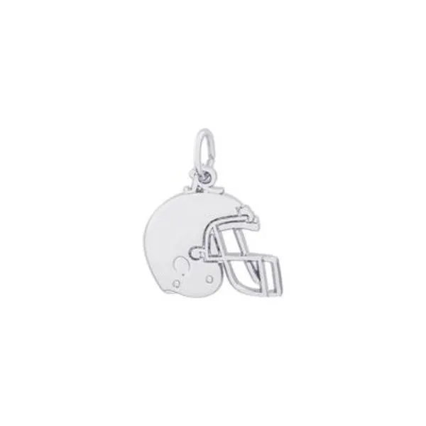 SS Flat Football Helmet Charm Vaughan's Jewelry Edenton, NC