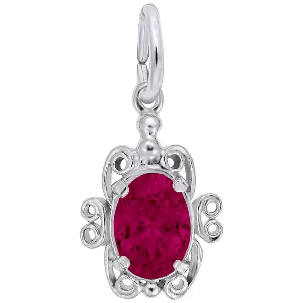 SS Filigree July Charm Vaughan's Jewelry Edenton, NC
