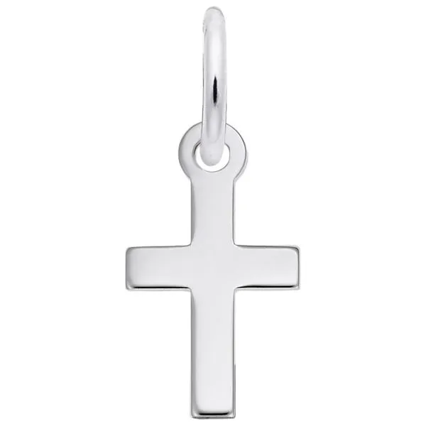 SS Plain Cross Accent Charm Vaughan's Jewelry Edenton, NC