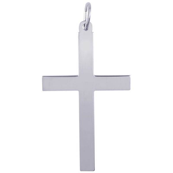 SS Extra Large Polished Cross Charm Vaughan's Jewelry Edenton, NC