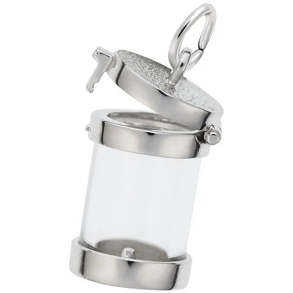 SS Empty Capsule Charm Image 2 Vaughan's Jewelry Edenton, NC
