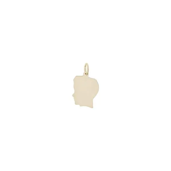 10k YG Flat Boy’s Head Medium Charm Vaughan's Jewelry Edenton, NC